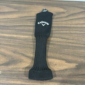 Callaway Black Hybrid Sock Headcovers Universal Rescue #4 Great Condition